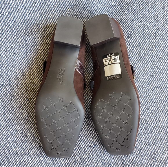 Franco Sarto - Rich Brown Suede Buckle Pumps - 8.5B - BNIB - Picture 9 of 10